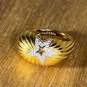 NEW Missoma Star Gold Plated Ring size 6.5